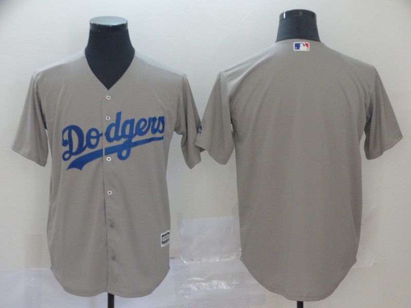Men Los Angeles Dodgers Blank Grey Game MLB Jerseys->new york yankees->MLB Jersey